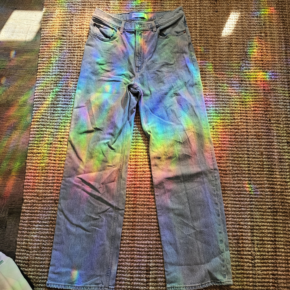 Abercrombie & Fitch Women's Straight Leg Gray Jeans